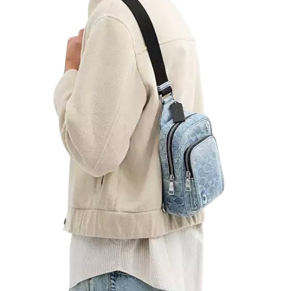 Coach Denim Racer Sling Pack Loved Denim NWT - Picture 5 of 5